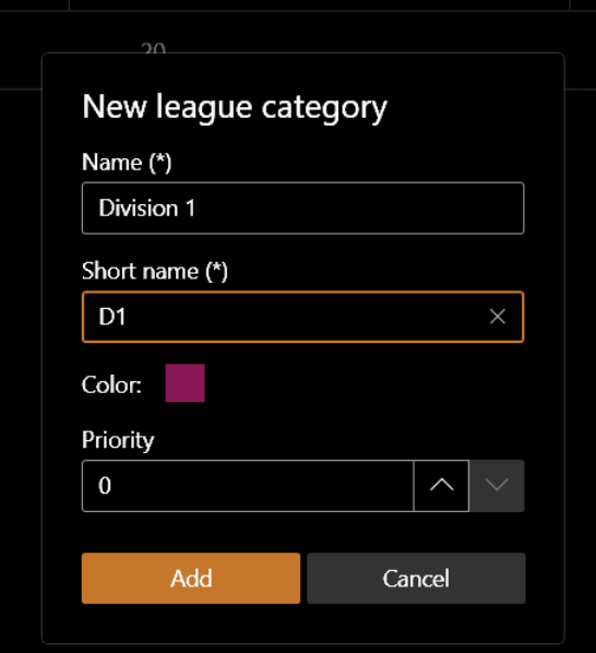 Add new categories