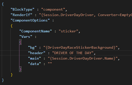 Variable substitution using Vars