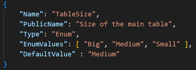 Enum property example