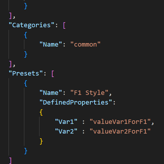 Presets example