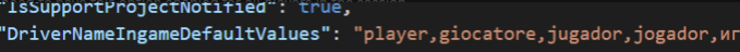 DriverNameIngameDefaultValues setting
