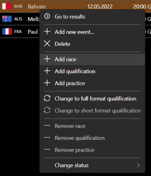 Add remove sessions